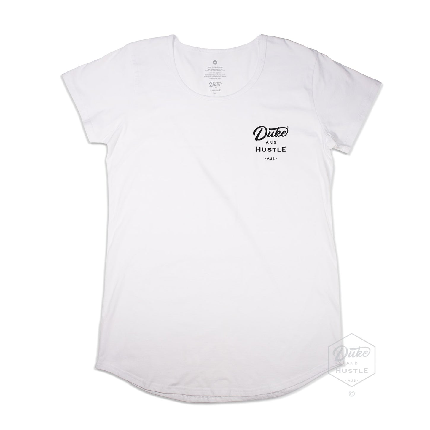 The Women’s Long Curve Tee, 100% Australian Cotton