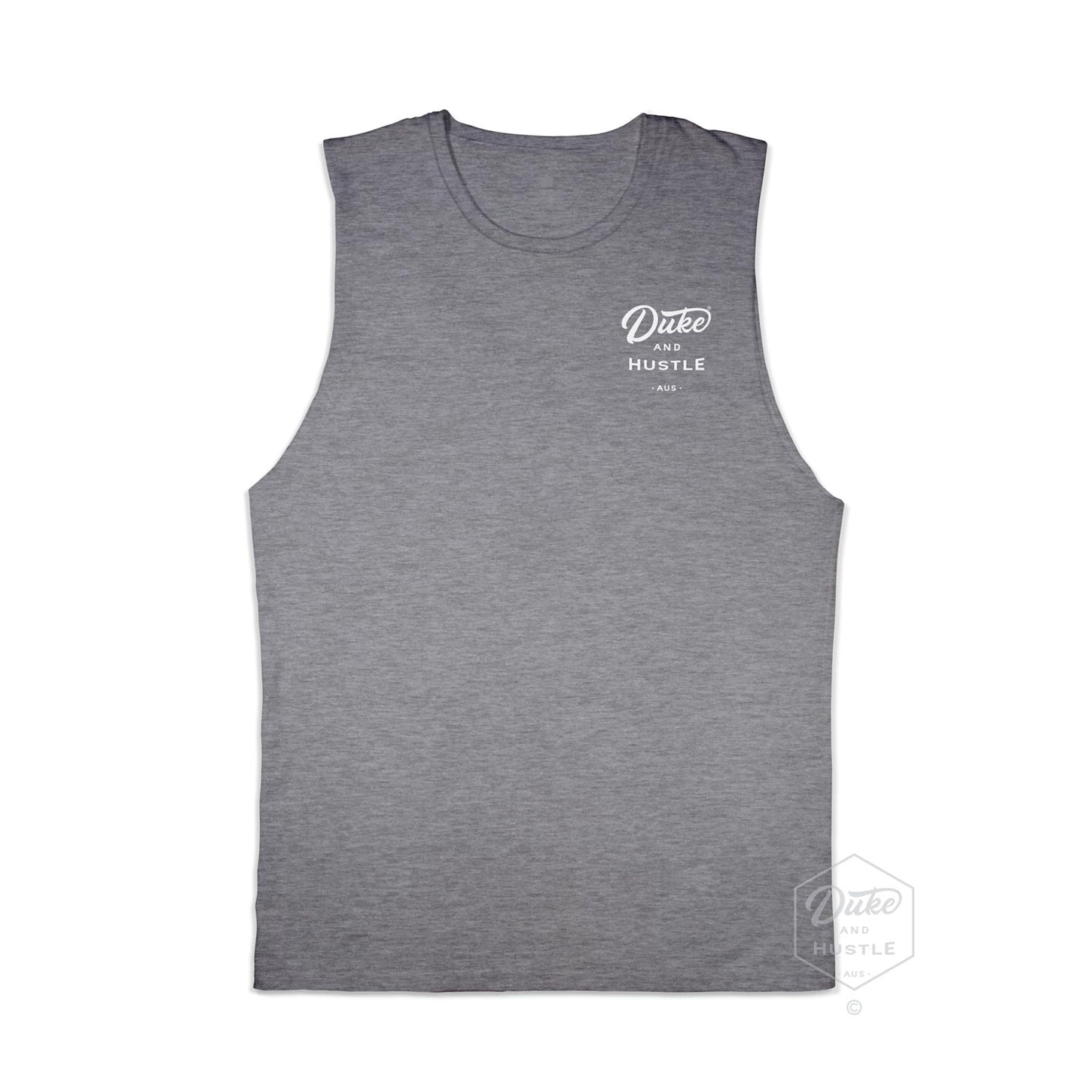 The Women’s 100% Australian Cotton Muscle Tank in Grey Marle