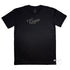 Coogee Beach Sydney Graphic tee, 100% Australian Cotton, Front, Black with metallic Graphite pressed vinyl