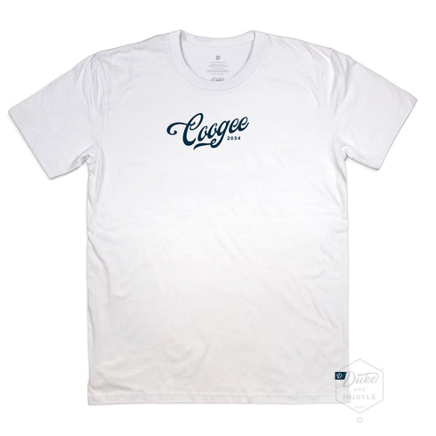 Coogee Beach Sydney Graphic tee, 100% Australian Cotton, Front, White