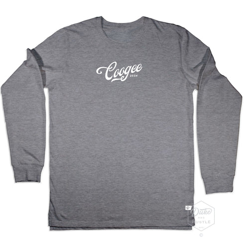 Coogee Beach Sydney, Graphic Long Sleeve Tee, Front, Grey Marle
