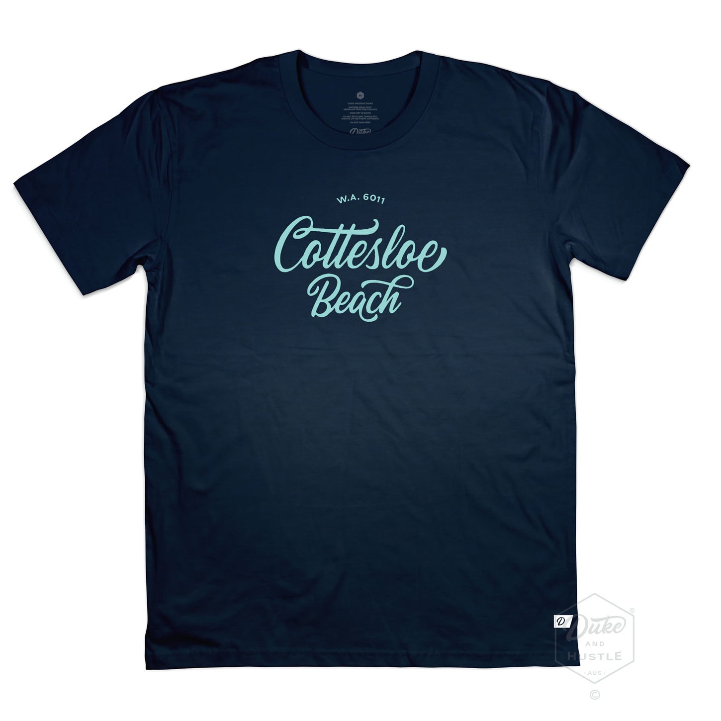 Cottesloe Beach Graphic T Shirt, Navy, front