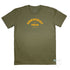 Crescent Head Men’s Graphic T Shirt on Australian Cotton, Khaki, Front