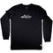 Fairy Bower Manly, Long Sleeve Unisex Tee, Front, Black, laid flat