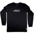 Fairy Bower Manly, Long Sleeve Unisex Tee, Front, Black, laid flat