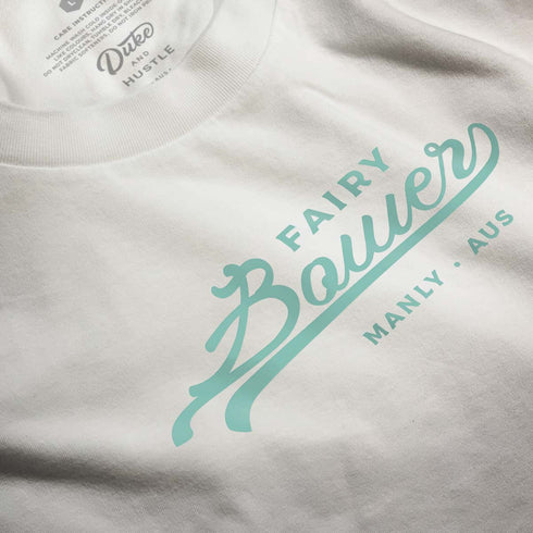 Close up of our Fairy Bower Manly Cotton T Shirt