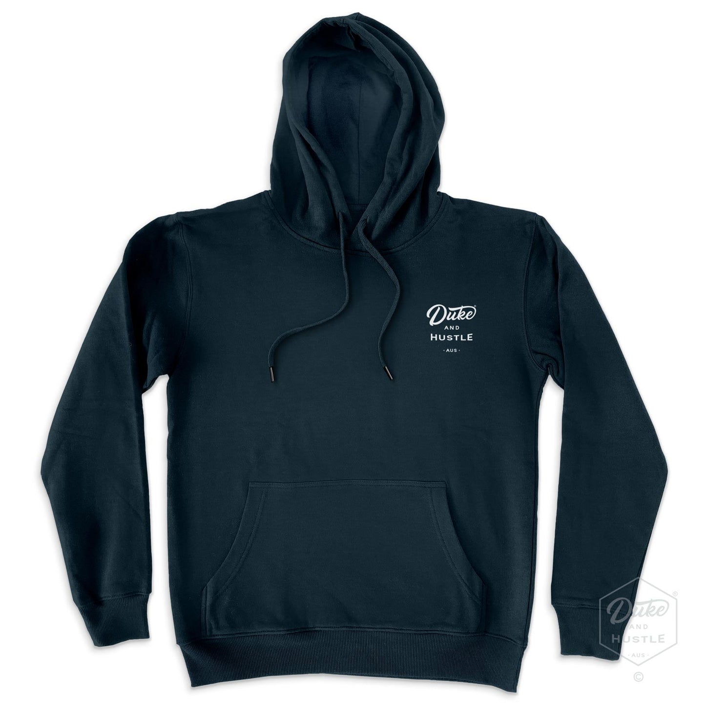 Our Unisex Fleece Hoodie, ribbed cuffs, drawcord, and kangaroo pockets