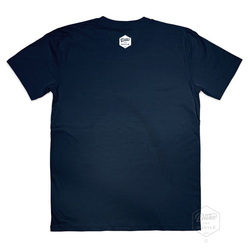Glenelg Beach Adelaide Graphic Tee, Cotton, Back, Navy