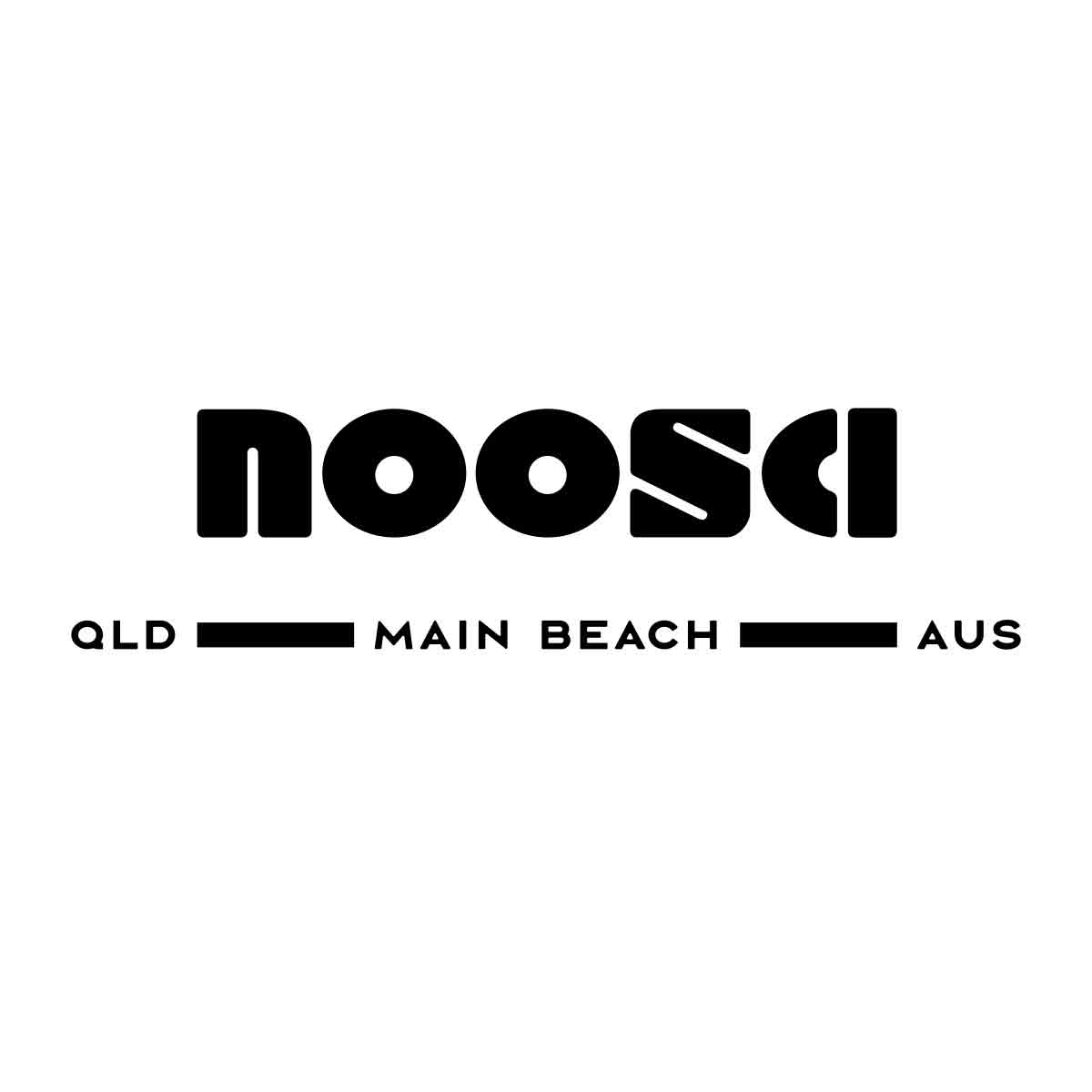 The graphic design for our Noosa Main Beach T Shirt, shown here in black on white only