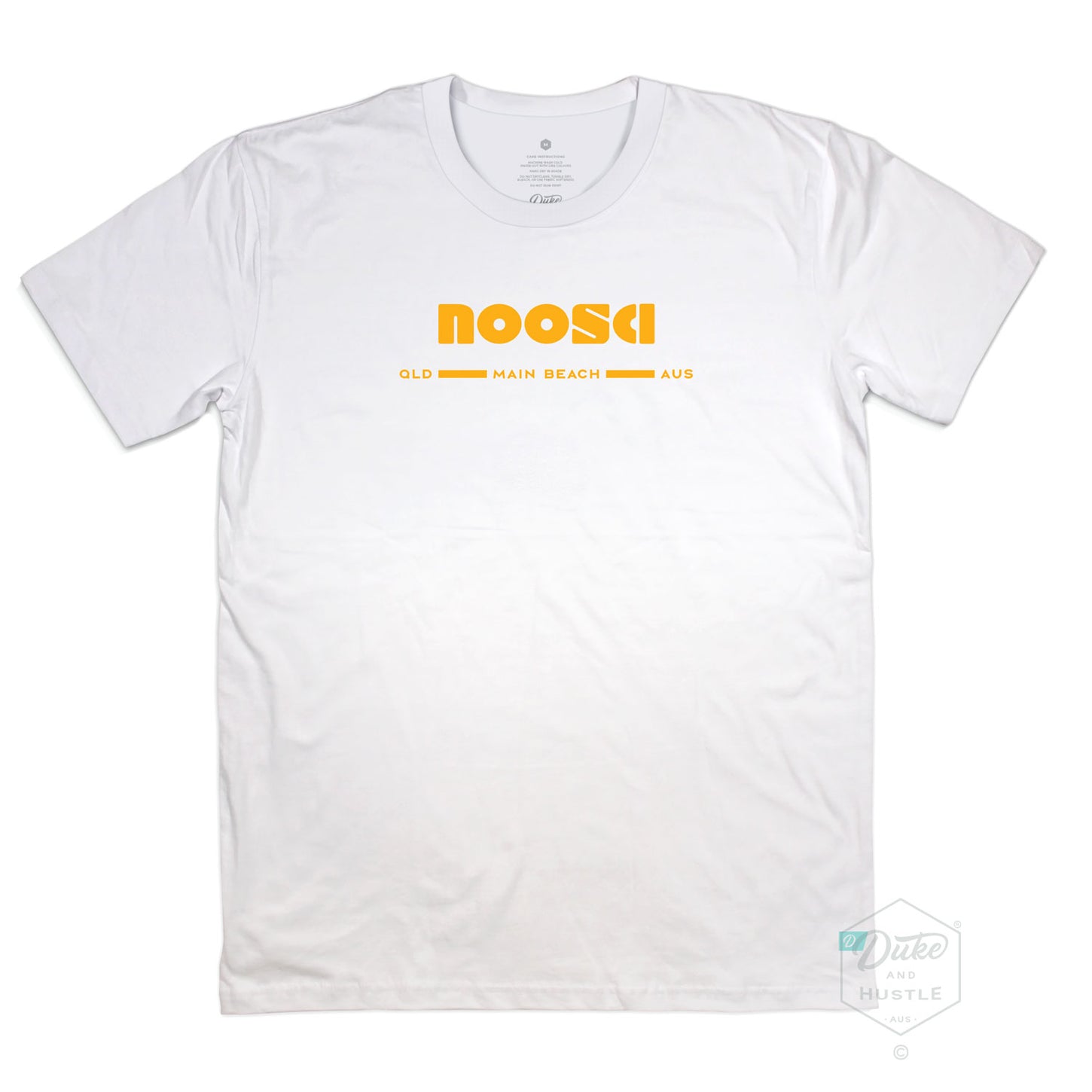 Noosa Main Beach Graphic Tee, Front, White