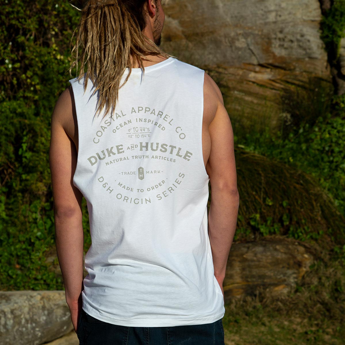 The Orb of Good shown on the Men’s Muscle Tank