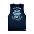 The Triple Hit, Women’s Graphic Retro Beach Tank, 100% Cotton, Back, Navy
