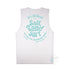 The Triple Hit, Women’s Graphic Retro Beach Tank, 100% Cotton, Back, White