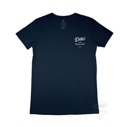 The Sound Appeal Women’s Graphic T Shirt on Australian Cotton, Navy, Front