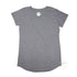 Long Reef Women’s Graphic Long Curve 100% Cotton T Shirt, Grey Marle, Back