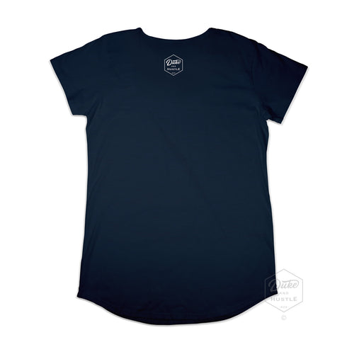 Byron Bay Women’s Graphic T Shirt on Australian Cotton, Navy, Back