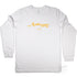 Austinmer Graphic Long Sleeve T Shirt on Australian Cotton, White, Front