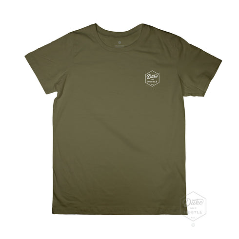 Youth Graphic Type T Shirt on Australian Cotton, Khaki, Front