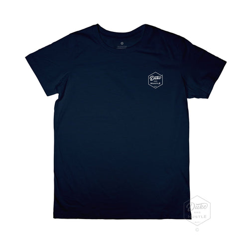 Youth Graphic Type T Shirt on Australian Cotton, Navy, Front