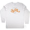 Bendalong Graphic Long Sleeve T Shirt on Australian Cotton, White, Front