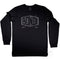 Bondi Beach Graphic Long Sleeve T Shirt on Australian Cotton, Black, Front