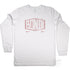 Bondi Beach Graphic Long Sleeve T Shirt on Australian Cotton, White, Front