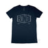 Bondi Beach Women’s Graphic T Shirt on Australian Cotton, Navy, Front