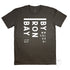 Byron Bay Men’s Graphic T Shirt on Australian Cotton, Coal, Front