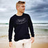 Cronulla Beaches Printed Graphic T Shirt on Australian Cotton, Black, Front, modelled by Tim