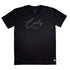 Black Classic Fit Graphic Tee, "Curly" - Curl Curl Beach design