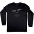 Dee Why Beach printed Long Sleeve T Shirt on Australian Cotton, Black, Front