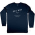Dee Why Beach printed Long Sleeve T Shirt on Australian Cotton, Navy, Front