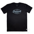 Diamond Beach #01 Men’s Graphic T Shirt, Black with ice blue print, Front