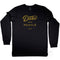 Unisex Duke and Hustle Gold Logo Long Sleeve Tee on Australian Cotton, Black, Front