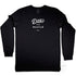 Unisex Duke and Hustle Logo Long Sleeve Tee on Australian Cotton, Black, Front