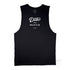 Men’s Duke and Hustle Logo Muscle Tank on Australian Cotton, Black, Front