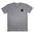 The Six Sider, our basic Classic Fit Logo Tee, in grey marle, front, chest pocket logo in black