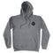 The Six Sider, our Duke & Hustle Pocket Logo Fleece Hoodie, Grey Marle, front