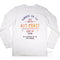 The Early Riser, Unisex Long Sleeve Tee, Flat Lay, White, Back