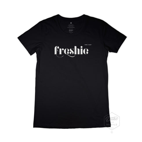 Freshwater Women’s Graphic T Shirt on Australian Cotton, Black, Front