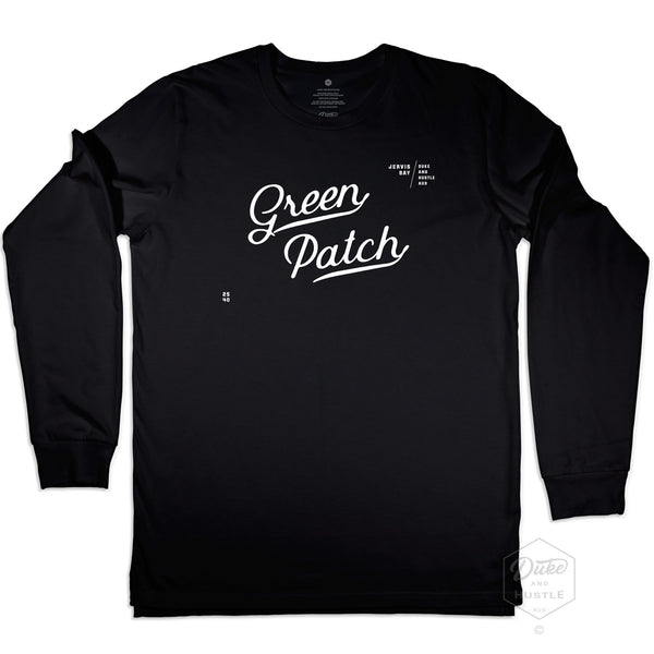 Green Patch Jervis Bay Design, Long Sleeve Tee, Black, Front