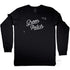 Green Patch Jervis Bay Design, Long Sleeve Tee, Black, Front