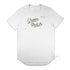 Green Patch Jervis Bay Design, Men’s Long Curve Tee, White, Front