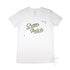 Green Patch Jervis Bay Design, Women’s Slim Fit T Shirt, White, Front