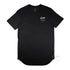 Men’s Graphic Typography Printed T-shirt, Black, Front, Laid Flat
