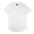 Green Patch Jervis Bay Design, Men’s Long Curve Tee, White, Back