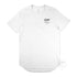 Men’s Graphic Typography Printed T-shirt, White, Front, Laid Flat