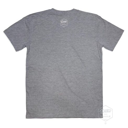 Mona Vale Men’s Graphic T Shirt on Australian Cotton, Grey Marle, Back