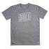 Manly Beach Men’s Graphic T Shirt on Australian Cotton, Grey Marle, Front