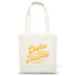 Premium cotton tote bag, Natural Colour, with typographic design reading "Duke and Hustle"